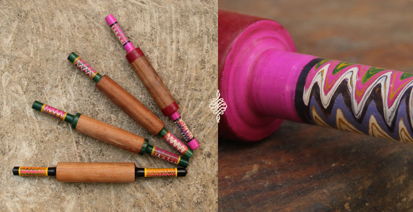 Kutch lacquer rolling pin ~ Belan { E }